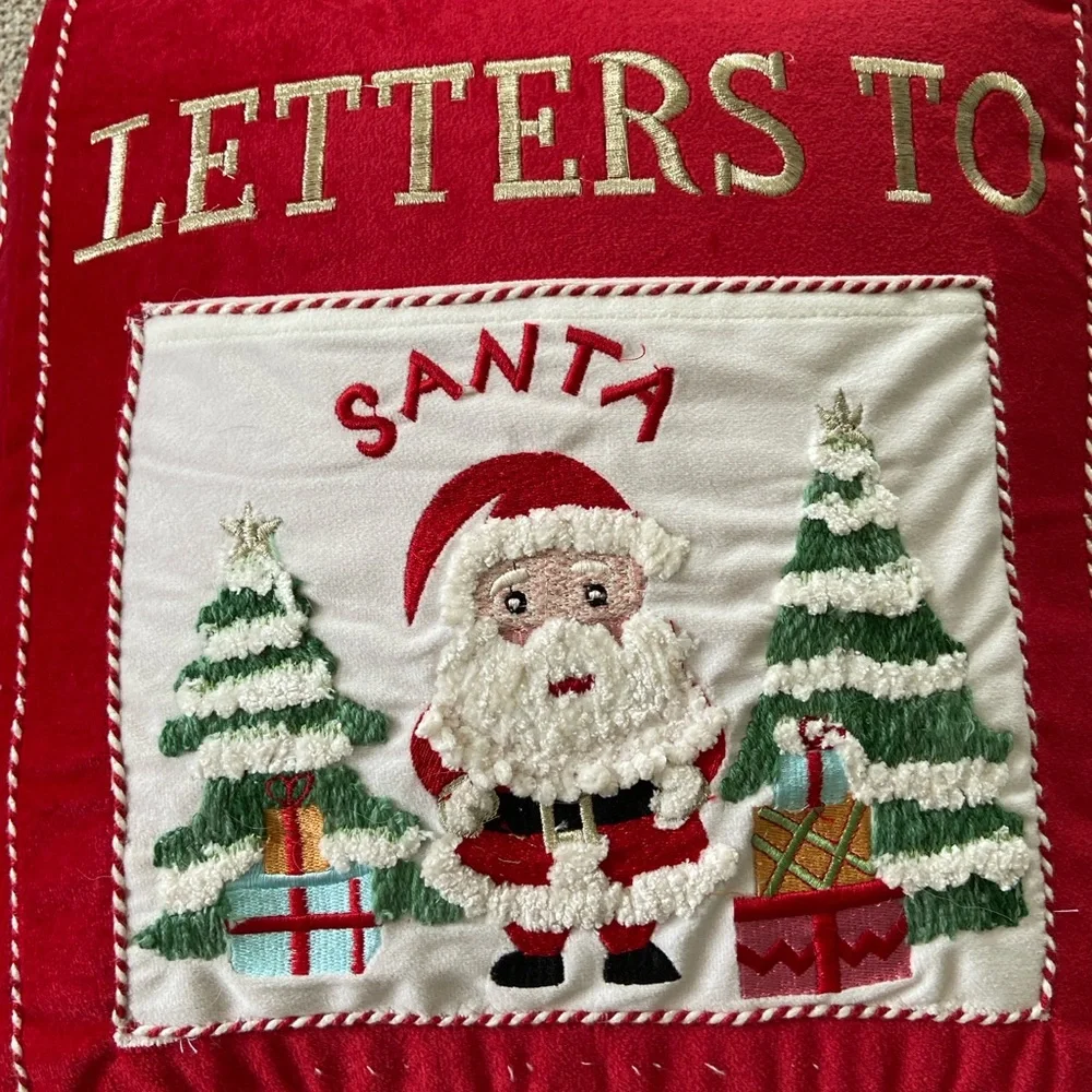 Letters to Santa Mailbox Pillow Cupcakes & Cashmere Christmas & Holiday Pillow